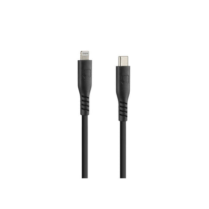 Optiline Optiline Siliconen Laad - en Synchronisatiekabel USB - C naar Apple 8pin 150cm – Verstevigde Hals – Zwart Optimount 2