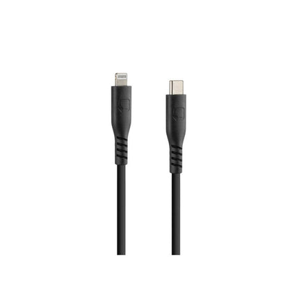 Optiline Optiline Siliconen Laad - en Synchronisatiekabel USB - C naar Apple 8pin 20cm – Verstevigde Hals – Zwart Optimount 2