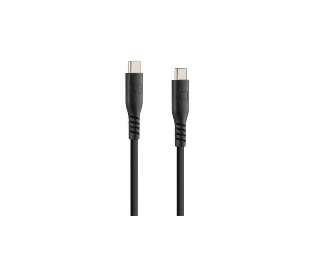 Optiline Optiline Siliconen Laad - en Synchronisatiekabel USB - C naar USB - C 20cm – Verstevigde Hals – Zwart Optimount 2