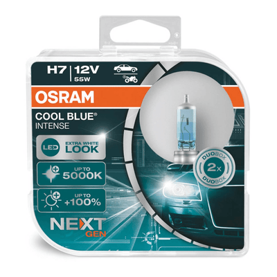 Osram Halogenlampe H7 12V 55W - Weiß/Eisblau 5500K intensiv