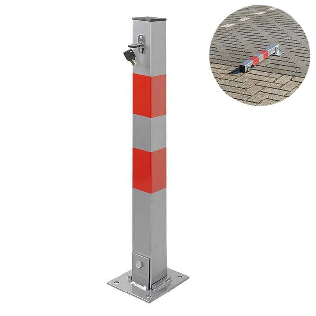 Parkeerpaal met slot [Parkeerplaatsbeveiliging - Neerklapbare antiparkeerpaal] - VCTparts.nl
