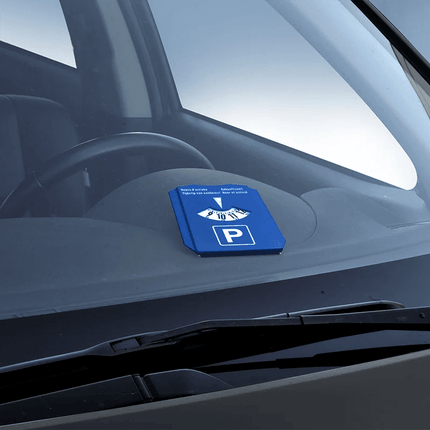 Parkeerschijf Blauwe Kaart NL D F GB met IJskrabber & Winkelwagenmuntjes - VCTparts.nl