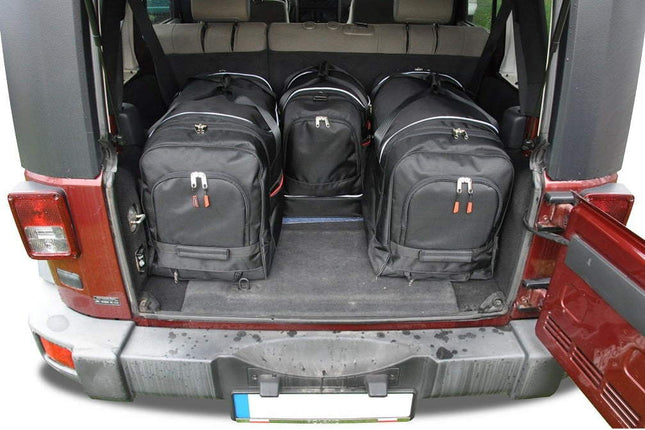 Kjust Reistassenset voor Jeep Wrangler 2007-2018 - Set van 4 Tassen met 2 Roltassen en 2 Sporttassen