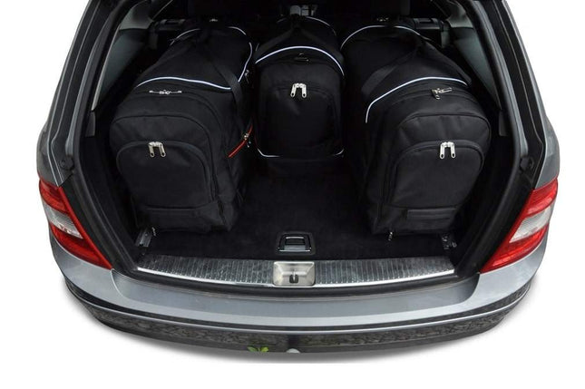 Kjust Reistassenset voor Mercedes Benz C-Klasse Estate 2007-2014 - Set van 4 Tassen met 2 Roltassen en 2 Sporttassen
