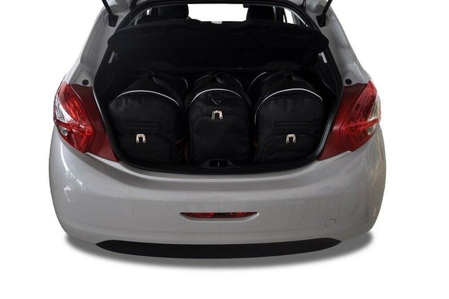 Kjust Reistassenset voor Peugeot 208 5-deurs 2012-2019 - Set van 3 Tassen met 2 Roltassen en 1 Vliegtuigtas