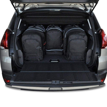 Kjust Reistassenset voor Peugeot 3008 2009-2017 - Set van 4 Tassen met 2 Roltassen 1 Sporttas en 1 Vliegtuigtas