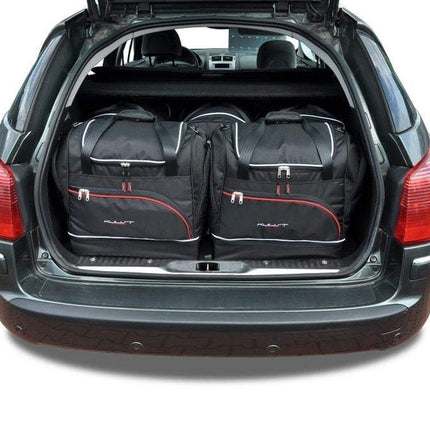 Kjust Reistassenset voor Peugeot 407 SW stationwagen 2004-2011 - Set van 5 Tassen met 3 Roltassen en 2 Sporttassen