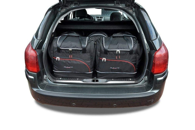 Kjust Reistassenset voor Peugeot 407 SW stationwagen 2004-2011 - Set van 5 Tassen met 3 Roltassen en 2 Sporttassen