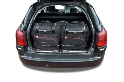 Kjust Reistassenset voor Peugeot 407 SW stationwagen 2004-2011 - Set van 5 Tassen met 3 Roltassen en 2 Sporttassen