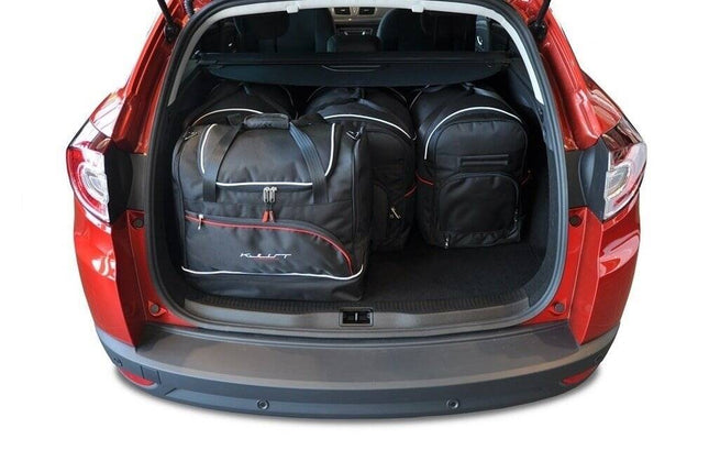Kjust Reistassenset voor Renault Megane Sport Tourer 2009-2016 - Set van 5 Tassen met 3 Roltassen en 2 Sporttassen