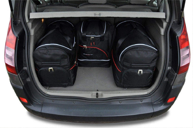 Kjust Reistassenset voor Renault Scenic 2003-2009 - Set van 4 Tassen met 2 Roltassen en 2 Sporttassen