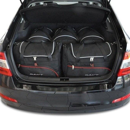 Kjust Reistassenset voor Skoda Octavia 5-deurs 2013-2020 - Set van 5 Tassen met 3 Roltassen en 2 Sporttassen