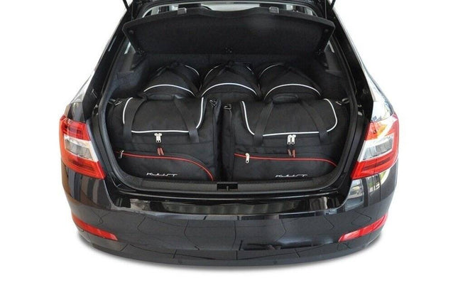 Kjust Reistassenset voor Skoda Octavia 5-deurs 2013-2020 - Set van 5 Tassen met 3 Roltassen en 2 Sporttassen