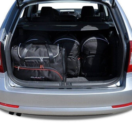 Kjust Reistassenset voor Skoda Octavia stationwagen 2009-2013 - Set van 5 Tassen met 3 Roltassen en 2 Sporttassen