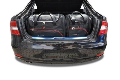 Kjust Reistassenset voor Skoda Superb Sedan 2008-2015 - Set van 5 Tassen met 3 Roltassen en 2 Sporttassen