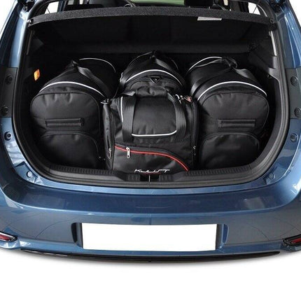 Kjust Reistassenset voor Toyota Auris 5-deurs 2012-2018 - Set van 4 Tassen met 2 Roltassen 1 Sporttas en 1 Vliegtuigtas