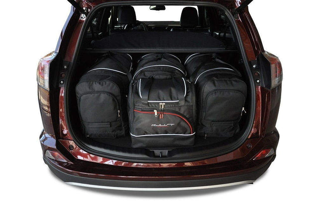 Kjust Reistassenset voor Toyota RAV 4 5-deurs 2013-2019 - Set van 4 Tassen met 3 Roltassen en 1 Sporttas