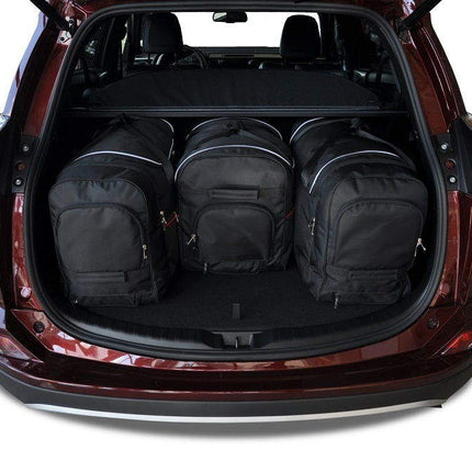 Kjust Reistassenset voor Toyota RAV 4 5-deurs 2013-2019 - Set van 4 Tassen met 3 Roltassen en 1 Sporttas