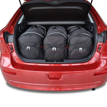 Kjust Reistassenset voor Mitsubishi Lancer Sportback 2009-2016 - Set van 3 Tassen met 3 Roltassen