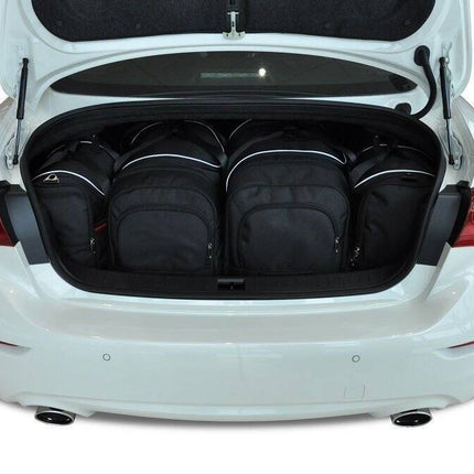 Kjust Reistassenset voor Infiniti Q50 Sedan 2013-2020 - Set van 4 Tassen met 2 Roltassen 1 Sporttas en 1 Vliegtuigtas