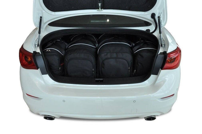 Kjust Reistassenset voor Infiniti Q50 Sedan 2013-2020 - Set van 4 Tassen met 2 Roltassen 1 Sporttas en 1 Vliegtuigtas
