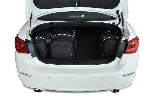 Kjust Reistassenset voor Infiniti Q50 Sedan 2013-2020 - Set van 4 Tassen met 2 Roltassen 1 Sporttas en 1 Vliegtuigtas