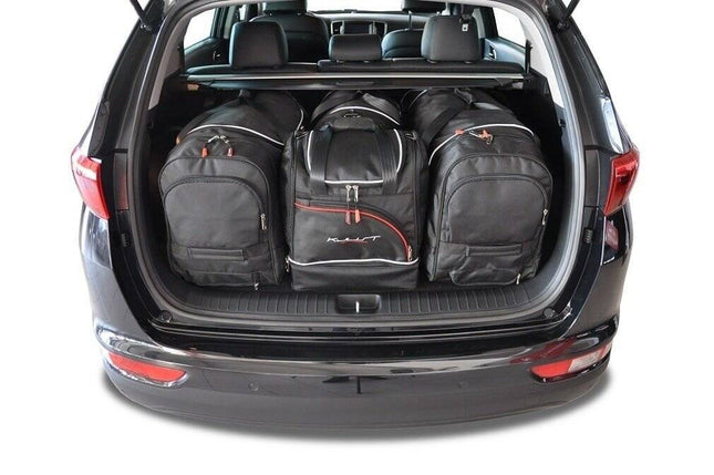 Kjust Reistassenset voor Kia Sportage 5-deurs 2016-2021 - Set van 4 Tassen met 2 Roltassen en 2 Sporttassen