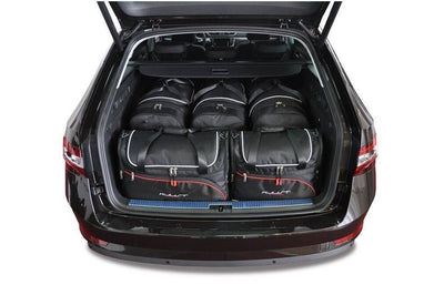 Kjust Reistassenset voor Skoda Superb stationwagen 2015-2024 - Set van 5 Tassen met 3 Roltassen en 2 Vliegtuigtassen