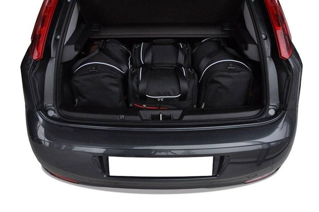 Kjust Reistassenset voor Fiat Punto 5-deurs 2009-2019 - Set van 4 Tassen met 3 Sporttassen en 1 Vliegtuigtas