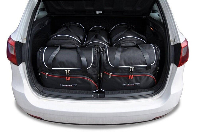 Kjust Reistassenset voor Seat Ibiza ST stationwagen 2010-2017 - Set van 5 Tassen met 2 Roltassen en 3 Vliegtuigtassen