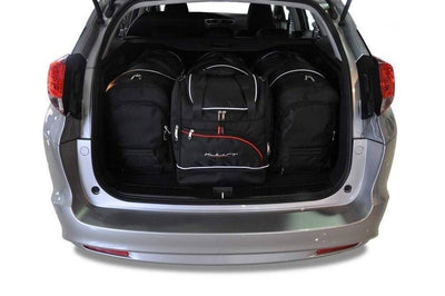Kjust Reistassenset voor Honda Civic Tourer 2014-2018 - Set van 4 Tassen met 3 Roltassen en 1 Sporttas