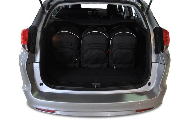 Kjust Reistassenset voor Honda Civic Tourer 2014-2018 - Set van 5 Tassen met 3 Roltassen en 2 Vliegtuigtassen