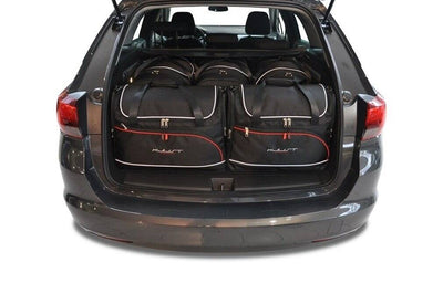 Kjust Reistassenset voor Opel Astra Sports Tourer 2015-2022 - Set van 5 Tassen met 3 Roltassen en 2 Vliegtuigtassen
