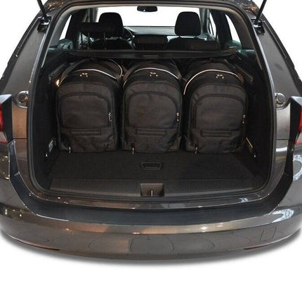 Kjust Reistassenset voor Opel Astra Sports Tourer 2015-2022 - Set van 5 Tassen met 3 Roltassen en 2 Vliegtuigtassen