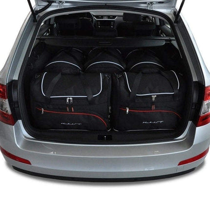 Kjust Reistassenset voor Skoda Octavia stationwagen 2013-2020 - Set van 5 Tassen met 3 Roltassen en 2 Sporttassen