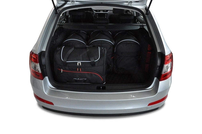 Kjust Reistassenset voor Skoda Octavia stationwagen 2013-2020 - Set van 5 Tassen met 3 Roltassen en 2 Sporttassen