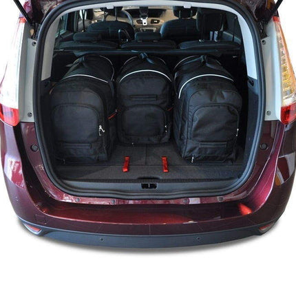 Kjust Reistassenset voor Renault Grand Scenic 2009-2017 - Set van 4 Tassen met 3 Roltassen en 1 Vliegtuigtas