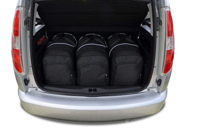 Kjust Reistassenset voor Skoda Roomster 2006-2015 - Set van 3 Tassen met 3 Roltassen