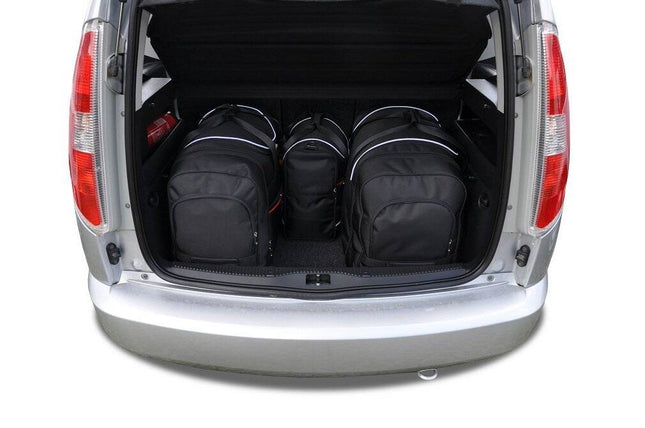 Kjust Reistassenset voor Skoda Roomster 2006-2015 - Set van 4 Tassen met 2 Roltassen en 2 Vliegtuigtassen