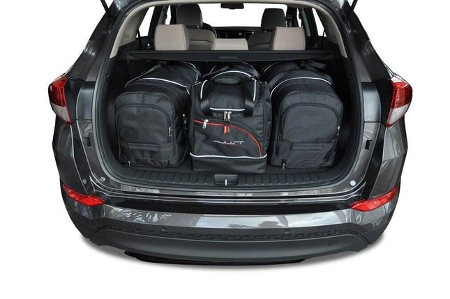 Kjust Reistassenset voor Hyundai Tucson 2015-2020 - Set van 4 Tassen met 2 Roltassen en 2 Sporttassen