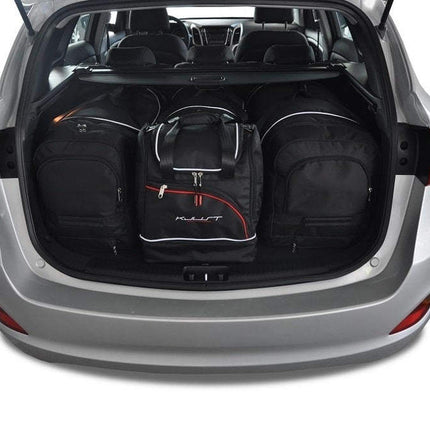 Kjust Reistassenset voor Hyundai i30 Tourer 2012-2017 - Set van 4 Tassen met 2 Roltassen en 2 Sporttassen