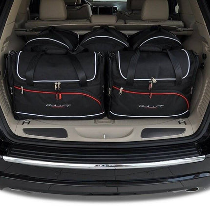 Kjust Reistassenset voor Jeep Grand Cherokee 2011-2022 - Set van 5 Tassen met 3 Roltassen en 2 Vliegtuigtassen