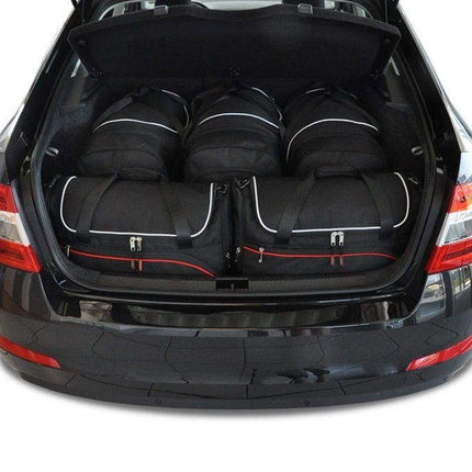 Kjust Reistassenset voor Skoda Octavia 5-deurs 2013-2020 - Set van 5 Tassen met 3 Roltassen en 2 Vliegtuigtassen