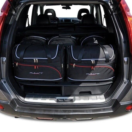 Kjust Reistassenset voor Nissan X-trail 2007-2014 - Set van 5 Tassen met 3 Roltassen en 2 Vliegtuigtassen