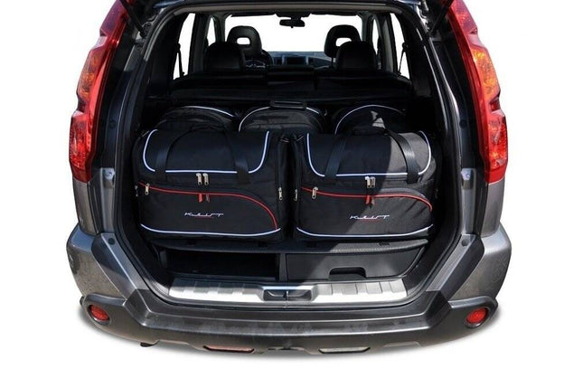Kjust Reistassenset voor Nissan X-trail 2007-2014 - Set van 5 Tassen met 3 Roltassen en 2 Vliegtuigtassen
