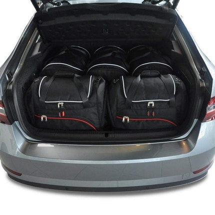 Kjust Reistassenset voor Skoda Superb 5-deurs hatchback 2015-2019 - Set van 5 Tassen met 3 Roltassen en 2 Sporttassen