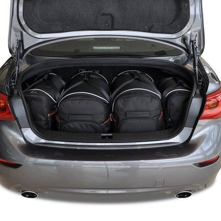 Kjust Reistassenset voor Infiniti Q50 Sedan 2013-2020 - Set van 4 Tassen met 2 Roltassen en 2 Vliegtuigtassen