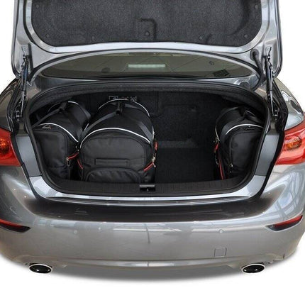 Kjust Reistassenset voor Infiniti Q50 Sedan 2013-2020 - Set van 4 Tassen met 2 Roltassen en 2 Vliegtuigtassen