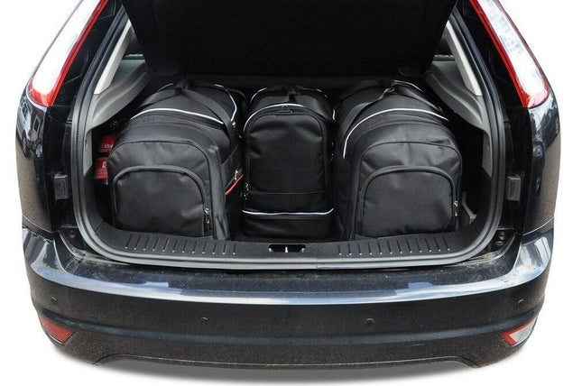 Kjust Reistassenset voor Ford Focus 5-deurs 2008-2011 - Set van 4 Tassen met 2 Roltassen en 2 Sporttassen