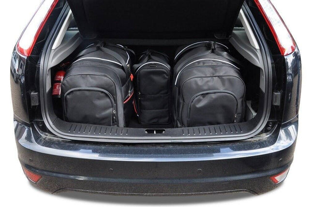 Kjust Reistassenset voor Ford Focus 5-deurs 2008-2011 - Set van 4 Tassen met 2 Roltassen en 2 Vliegtuigtassen
